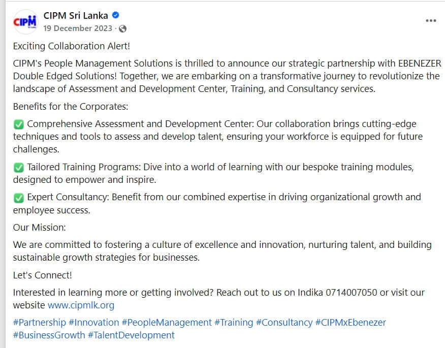 CIPM Collaboration 3